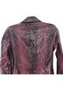 Tommy Hilfiger 100% Lambskin Snake Print Black Burgundy Blazer Size S - photo 8