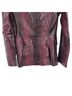 Tommy Hilfiger 100% Lambskin Snake Print Black Burgundy Blazer Size S - photo 9