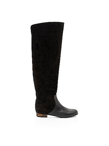 Gucci Gucci Suede Leather Bamboo Heel Knee High Boots (view 1)