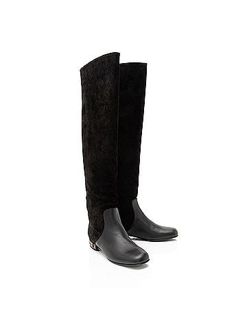 Gucci Gucci Suede Leather Bamboo Heel Knee High Boots (view 2)