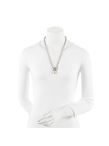 David Yurman David Yurman Sterling Silver Diamond Quatrefoil Lariat Necklace (view 2)