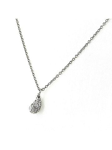 Tiffany & Co. Tiffany &amp; Co. Teardrop Necklace, Platinum Pendant, Small Diamonds, Elsa Peretti Design, Pt950 Diamond Women's (view 1)