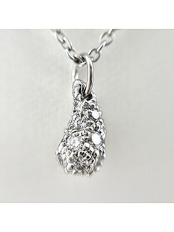 Tiffany & Co. Tiffany &amp; Co. Teardrop Necklace, Platinum Pendant, Small Diamonds, Elsa Peretti Design, Pt950 Diamond Women's (view 2)
