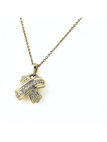 Tiffany & Co. Tiffany &amp; Co. Melee Diamond Necklace, Yellow Gold (YG) Pendant 750, Women's (view 1)