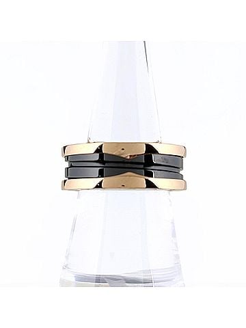 Bvlgari Bvlgari Bulgari B.zero1 Ring, Pink Gold (PG), Ceramic 750 Ceramic, Women's (view 1)