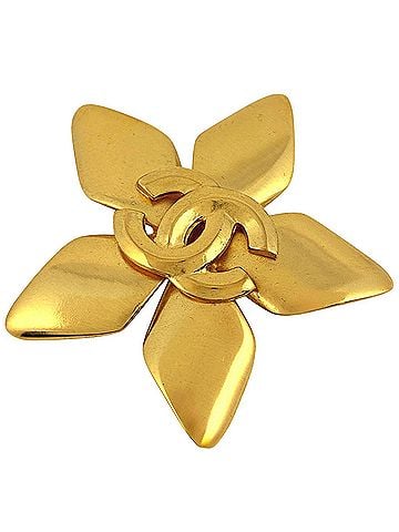 Chanel Chanel Coco Mark Brooch, GP Gold, Women's (view 1)