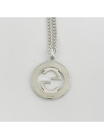 Gucci Gucci Interlocking G Necklace, Sterling Silver 925, Silver, Women's (view 2)