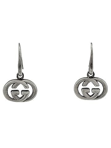 Gucci Gucci Interlocking G Earrings, Swing, Sterling Silver 925, Silver, Women's (view 1)