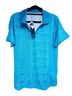 Adidas Solid Blue Short Sleeve Top Size L - photo 1