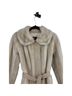 Lilli Ann 100% Faux Fur Stripes Tan Coat Size S - photo 4