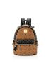 MCM 100% Leather Brown MCM Visetos Mini Studded Backpack One size - photo 1