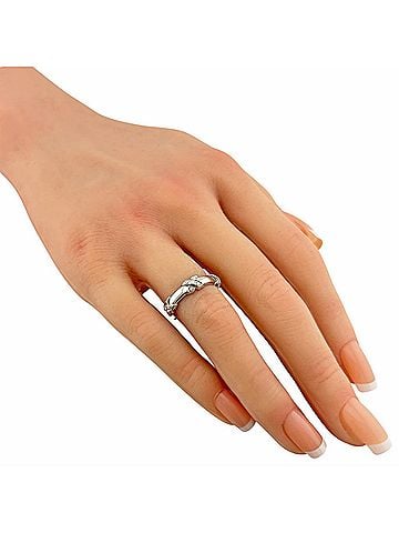 Tiffany & Co. Tiffany &amp; Co. Signature Cross X Ring, 18K White Gold, Diamond, Women's Ring. (view 2)