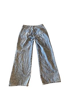 Zara Light Blue Wide-Leg Jeans with Pink Side Bows Jeans (view 2)