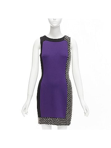 Versace Versace Studs Colorblock Mod Shift Dress (view 1)
