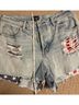 Gap Blue Denim Shorts Size S - photo 4