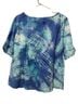 Chico's Tie-dye Blue Green Short Sleeve Blouse Size 14 - photo 2