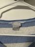 Chico's Stripes Blue White Short Sleeve Blouse Size 14 - photo 3