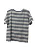 Chico's Stripes Blue White Short Sleeve Blouse Size 14 - photo 2