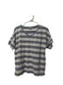 Chico's Stripes Blue White Short Sleeve Blouse Size 14 - photo 1