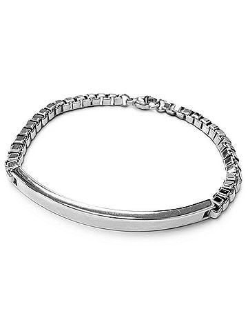 Tiffany & Co. TIFFANY&amp;Co. Tiffany Venetian ID Bracelet AG925 Silver Accessory, Weight 20g, Men's/Women's, Comes with Box and Dust Bag (view 1)