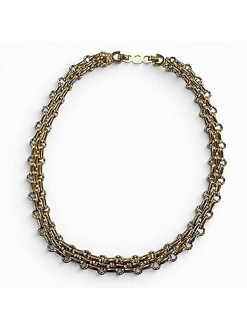 Christian Dior Christian Dior Vintage Chain Necklace Choker - Gold Women's Accessory (view 1)