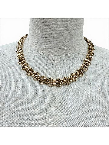 Christian Dior Christian Dior Vintage Chain Necklace Choker - Gold Women's Accessory (view 2)