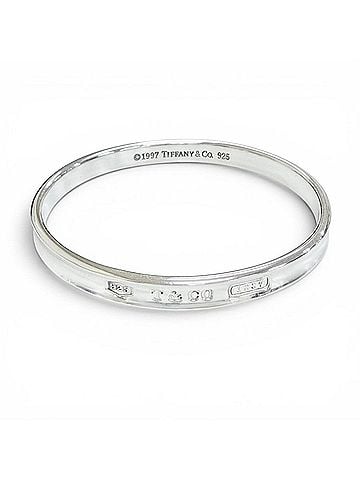 Tiffany & Co. TIFFANY&amp;Co. Tiffany 1837 Narrow Bangle 925 Bracelet Accessory Silver Weight 32.2g Women's Recommended ? (view 1)