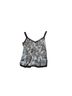Nine West Floral Black Silver Gray Sleeveless Silk Top Size 14 - photo 1