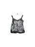 Nine West Floral Black Silver Gray Sleeveless Silk Top Size 14 - photo 2