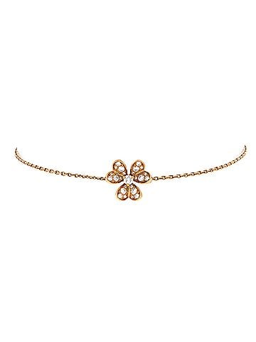 Van Cleef & Arpels Frivole Bracelet 18K Yellow Gold and Pave Diamonds Mini (view 1)