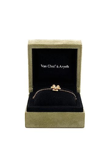 Van Cleef & Arpels Frivole Bracelet 18K Yellow Gold and Pave Diamonds Mini (view 2)