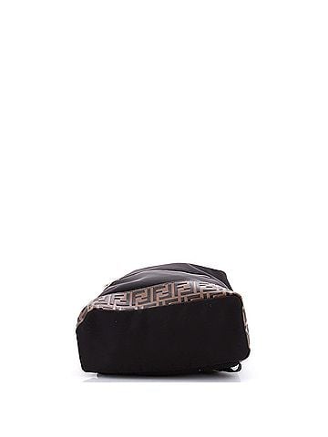 Fendi Santander Backpack Nylon with Zucca Embossed Leather (view 2)