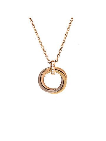 Cartier Trinity Pendant Necklace 18K Tricolor Gold and Diamonds (view 1)
