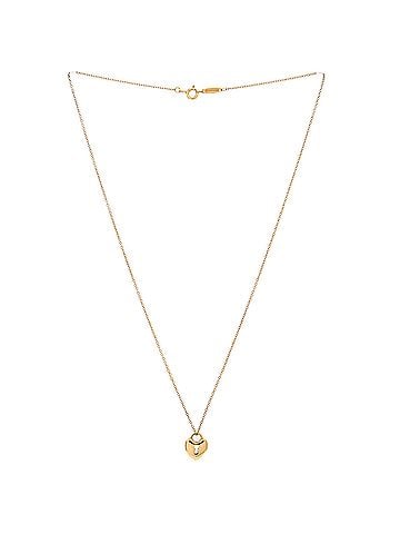 Tiffany & Co. Heart Lock Pendant Necklace 18K Yellow Gold (view 2)