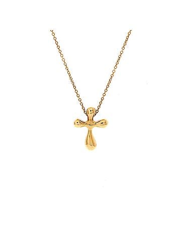 Tiffany & Co. Elsa Peretti Cross Pendant Necklace 18K Yellow Gold Small (view 1)