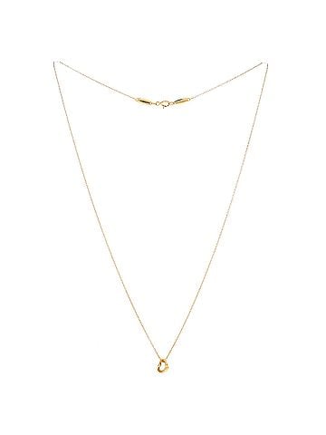 Tiffany & Co. Elsa Peretti Open Heart Pendant Necklace 18K Yellow Gold 7mm (view 2)