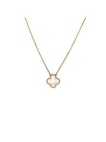 Van Cleef & Arpels Vintage Alhambra Pendant Necklace 18K Yellow Gold and Mother of Pearl (view 1)