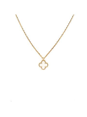 Van Cleef & Arpels Sweet Alhambra Pendant Necklace 18K Yellow Gold and Mother of Pearl (view 1)