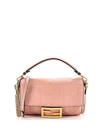 Fendi Baguette NM Bag Zucca Embossed Leather Mini (view 1)