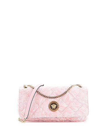 Versace Medusa Icon Chain Flap Bag Quilted Barocco Jacquard East West (view 1)