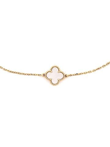 Van Cleef & Arpels Sweet Alhambra Bracelet 18K Yellow Gold and Mother of Pearl (view 2)