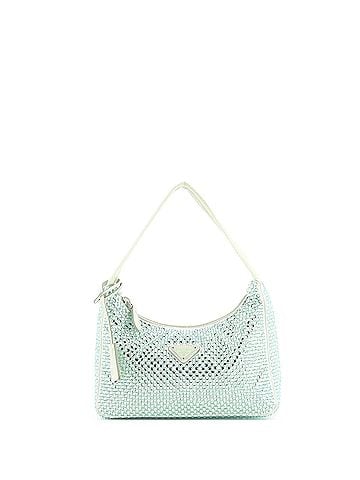 Prada Re-Edition 2000 Hobo Crystal Embellished Satin Mini (view 1)