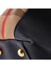 Burberry 100% Leather Black Welburn Tote Leather and House Check Canvas Medium One size - photo 6
