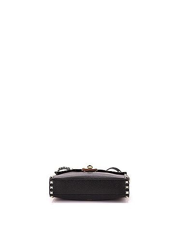 Valentino Garavani Rockstud Flip Lock Flap Bag Leather Small (view 2)
