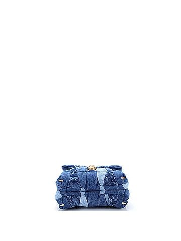 Versace Medusa Chain Flap Shoulder Bag Patchwork Denim (view 2)