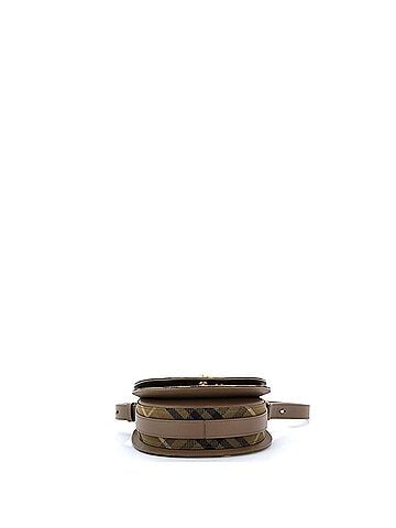 Burberry Rocking Horse Shoulder Bag Check Jacquard with Leather Mini (view 2)
