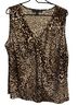 NIPON BOUTIQUE Leopard Print Brown Ivory Tank Top Size 1X - photo 1