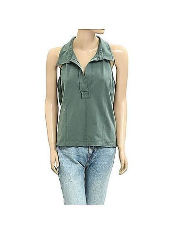 Anthropologie By Anthropologie Pilcro Reworked Halter Tank Blouse Top Sleeveless M New 280137 Tank Top (view 1)