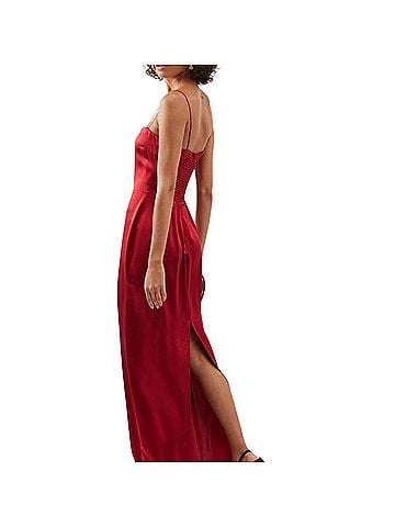 Reformation Frankie Rosette Silk Maxi Cocktail Dress (view 2)