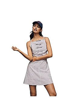 EXQUISE High Neck Bow Mini Dress Casual Dress (view 1)